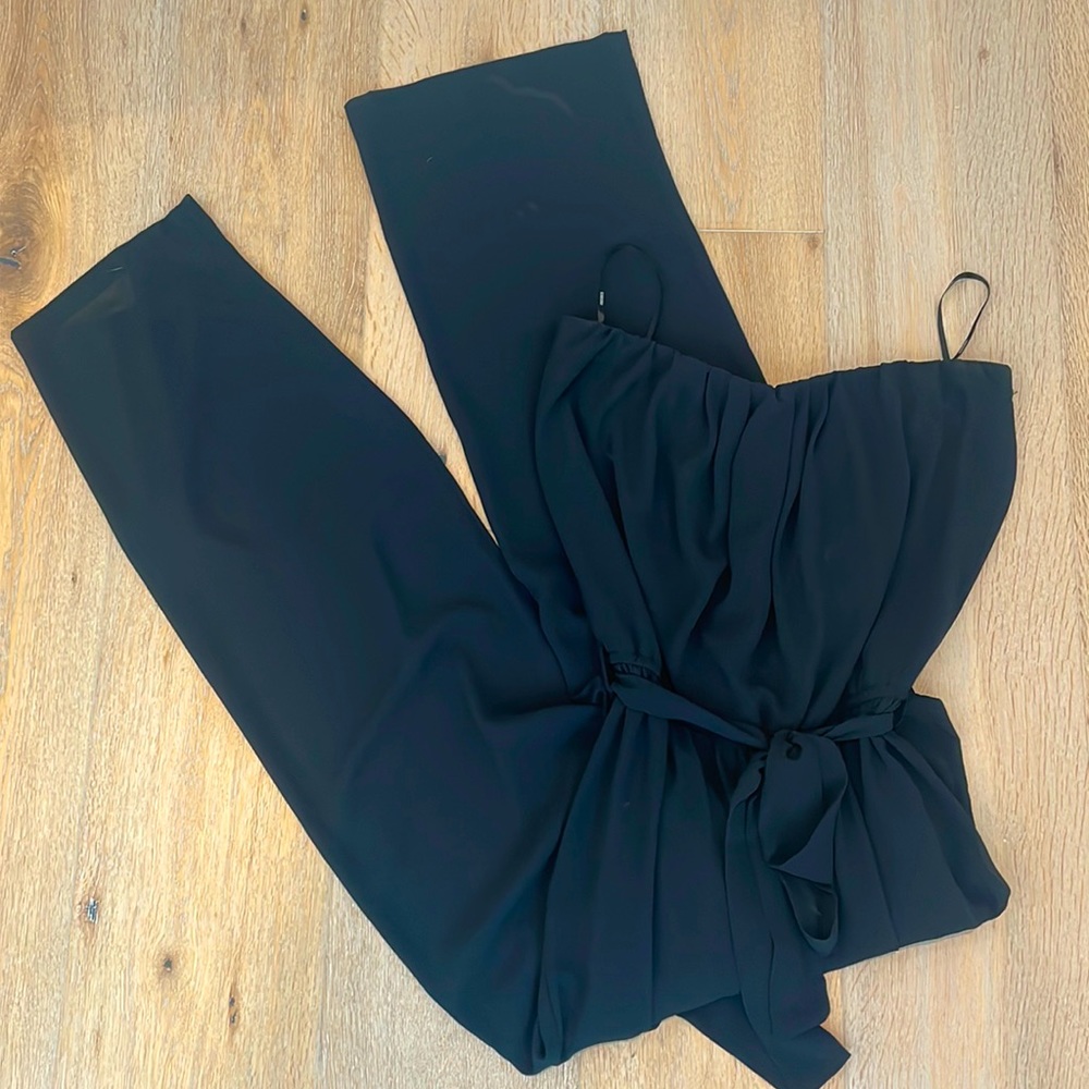 Forever 21 Navy Strapless Jumpsuit